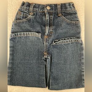Boys straight leg, elastic-back jeans in 4T.